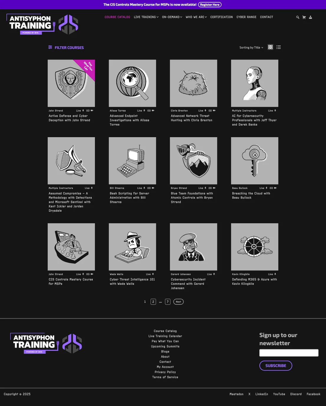 Antisyphon Course Catalog