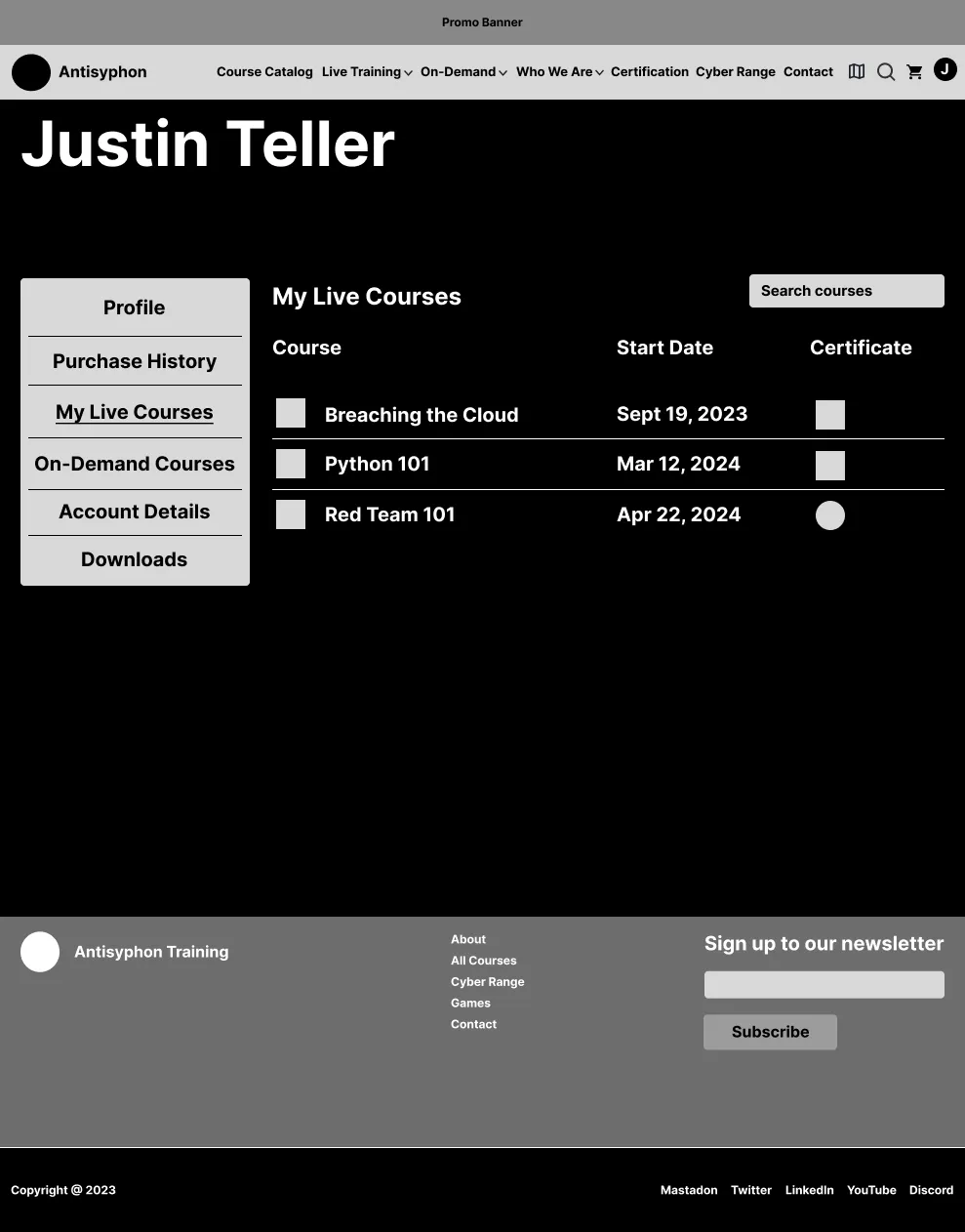 Wireframe Dashboard