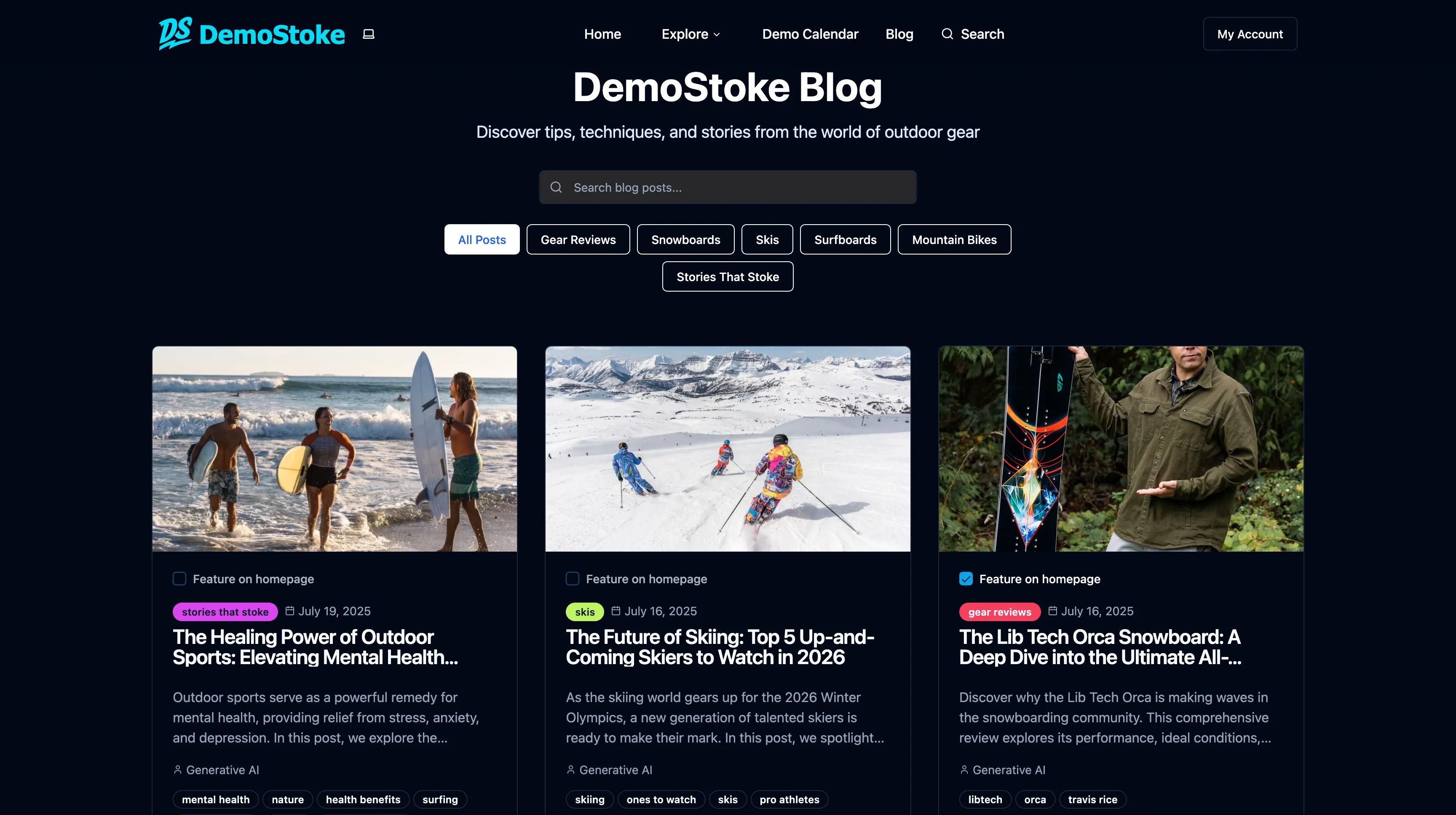 DemoStoke Blog Page