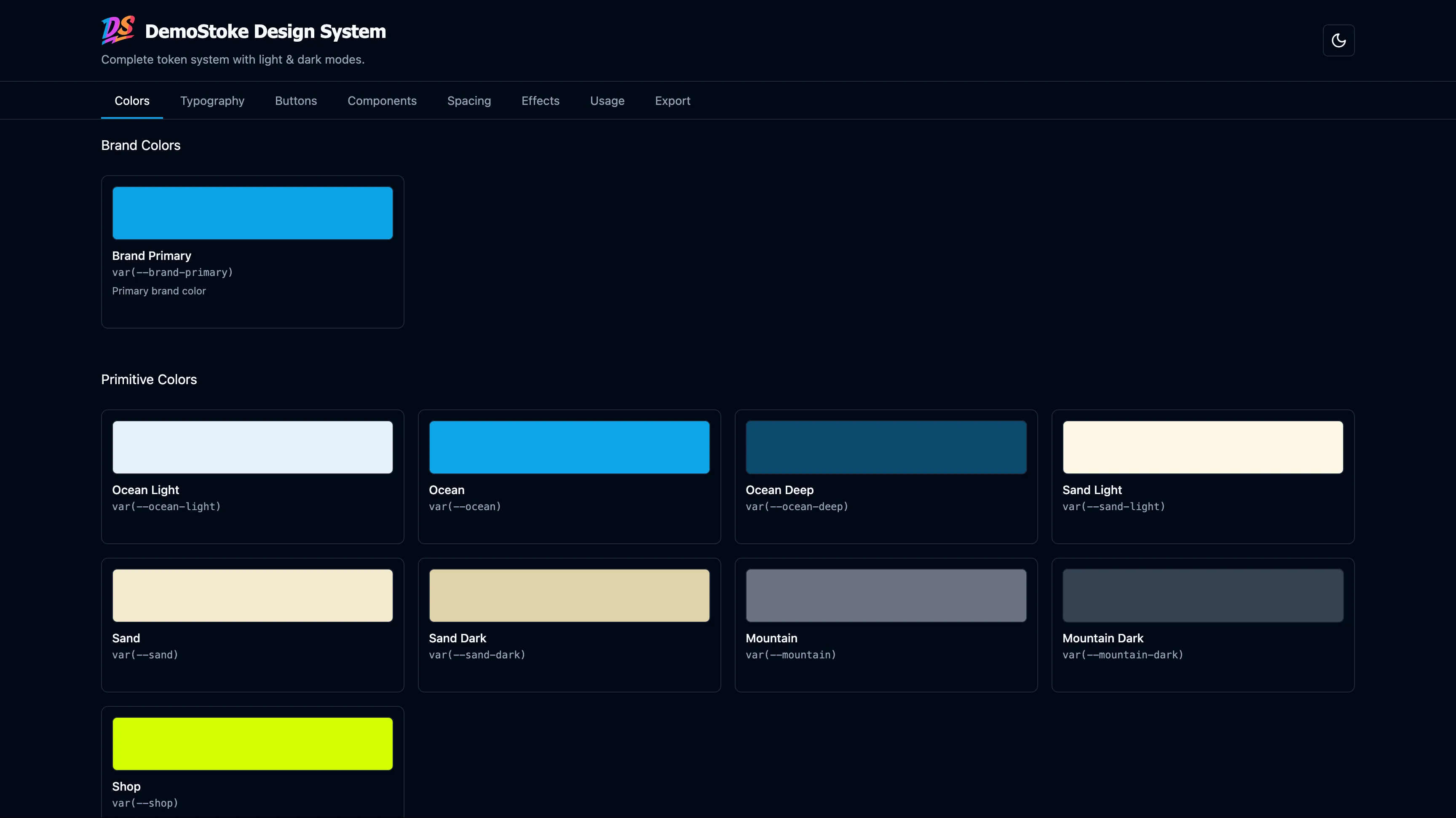 DemoStoke design system components