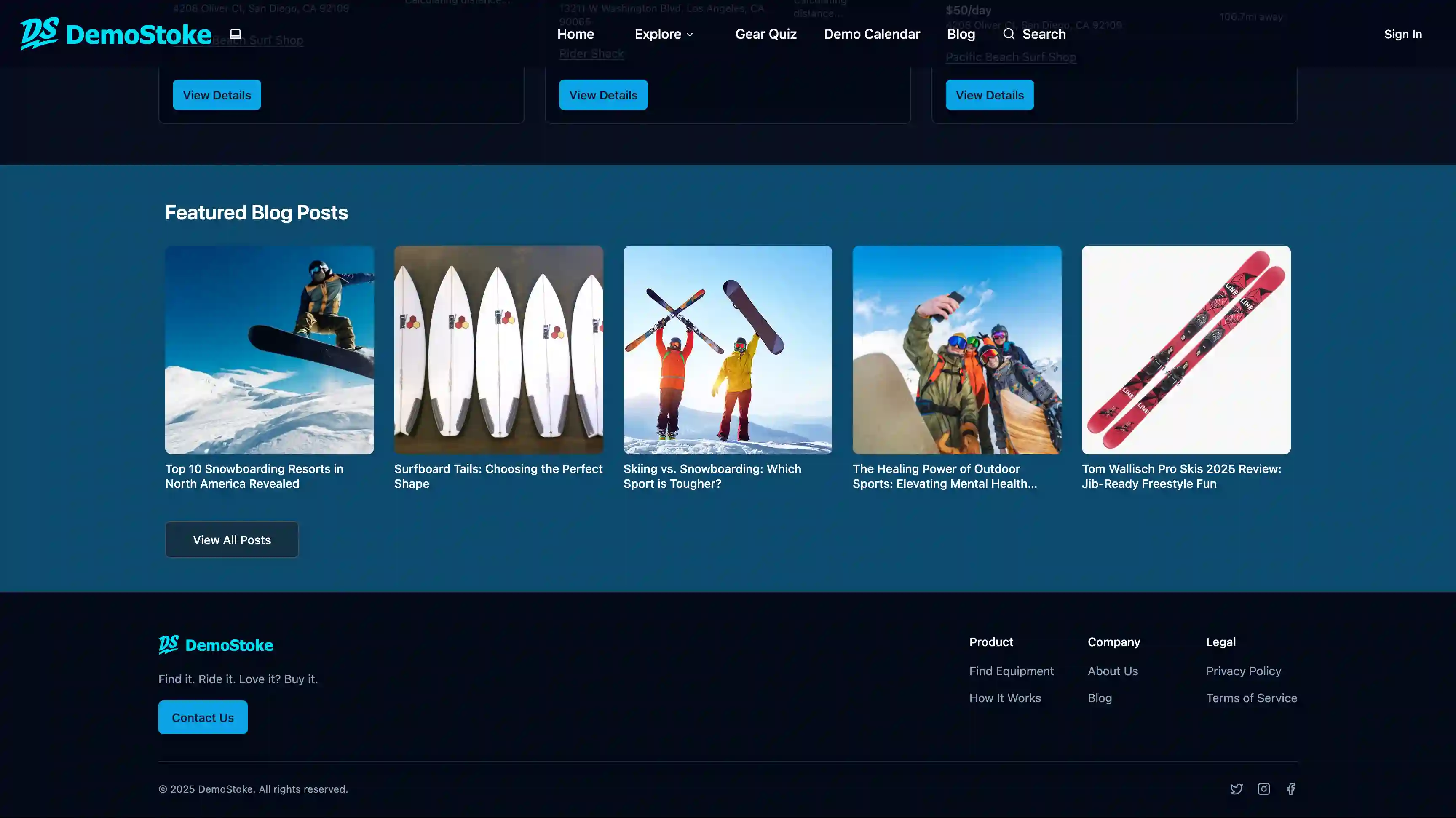 Featured posts section