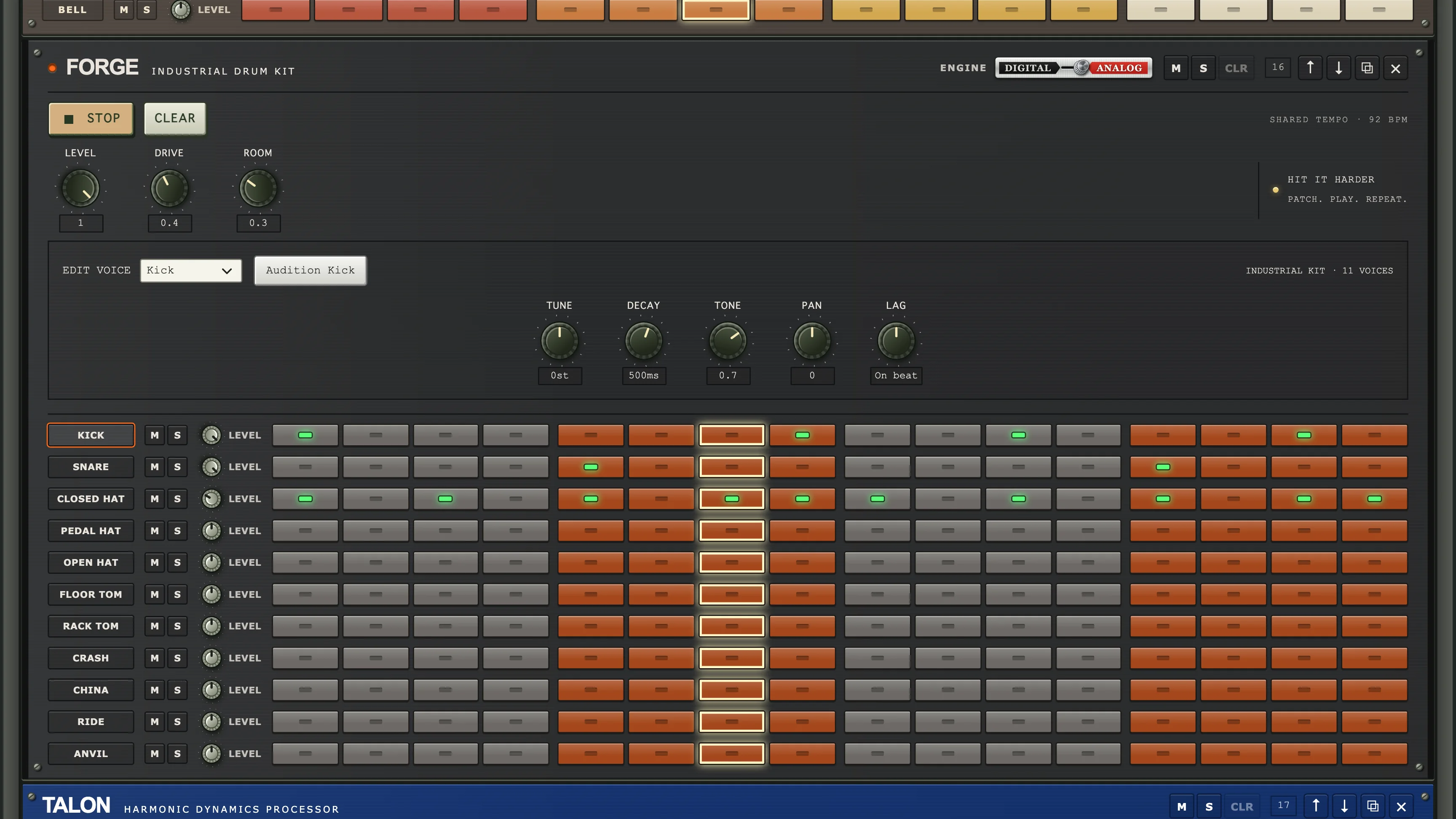 FORGE industrial drum kit